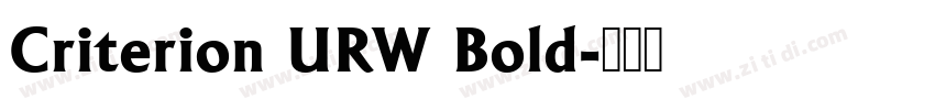 Criterion URW Bold字体转换